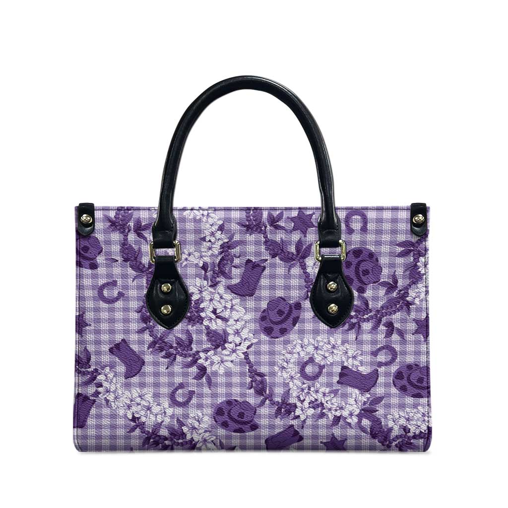 Mokihana Maile Ilima Leis Paniolo Palaka Leather Bag Hawaiian Poni Spirit - Polynesian Pride