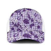 Mokihana Maile Ilima Leis Paniolo Palaka Mesh Trucker Cap Hawaiian Poni Spirit - Polynesian Pride