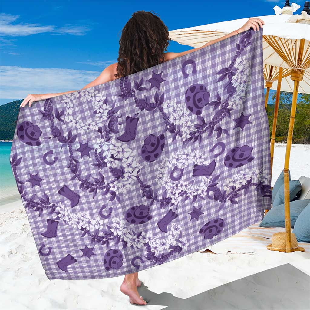 Mokihana Maile Ilima Leis Paniolo Palaka Sarong Hawaiian Poni Spirit LT9 One Size 44 x 66 inches Purple - Polynesian Pride
