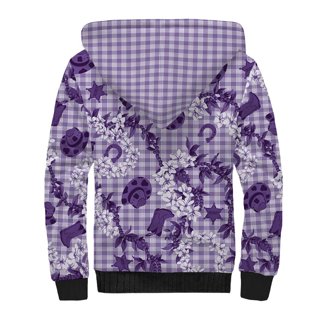 Mokihana Maile Ilima Leis Paniolo Palaka Sherpa Hoodie Hawaiian Poni Spirit - Polynesian Pride