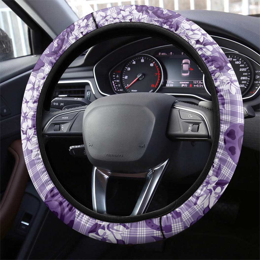Mokihana Maile Ilima Leis Paniolo Palaka Steering Wheel Cover Hawaiian Poni Spirit - Polynesian Pride