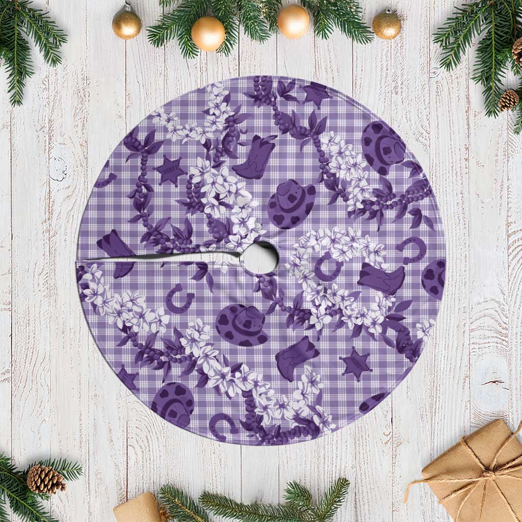 Mokihana Maile Ilima Leis Paniolo Palaka Tree Skirt Hawaiian Poni Spirit LT9 Casual Purple - Polynesian Pride