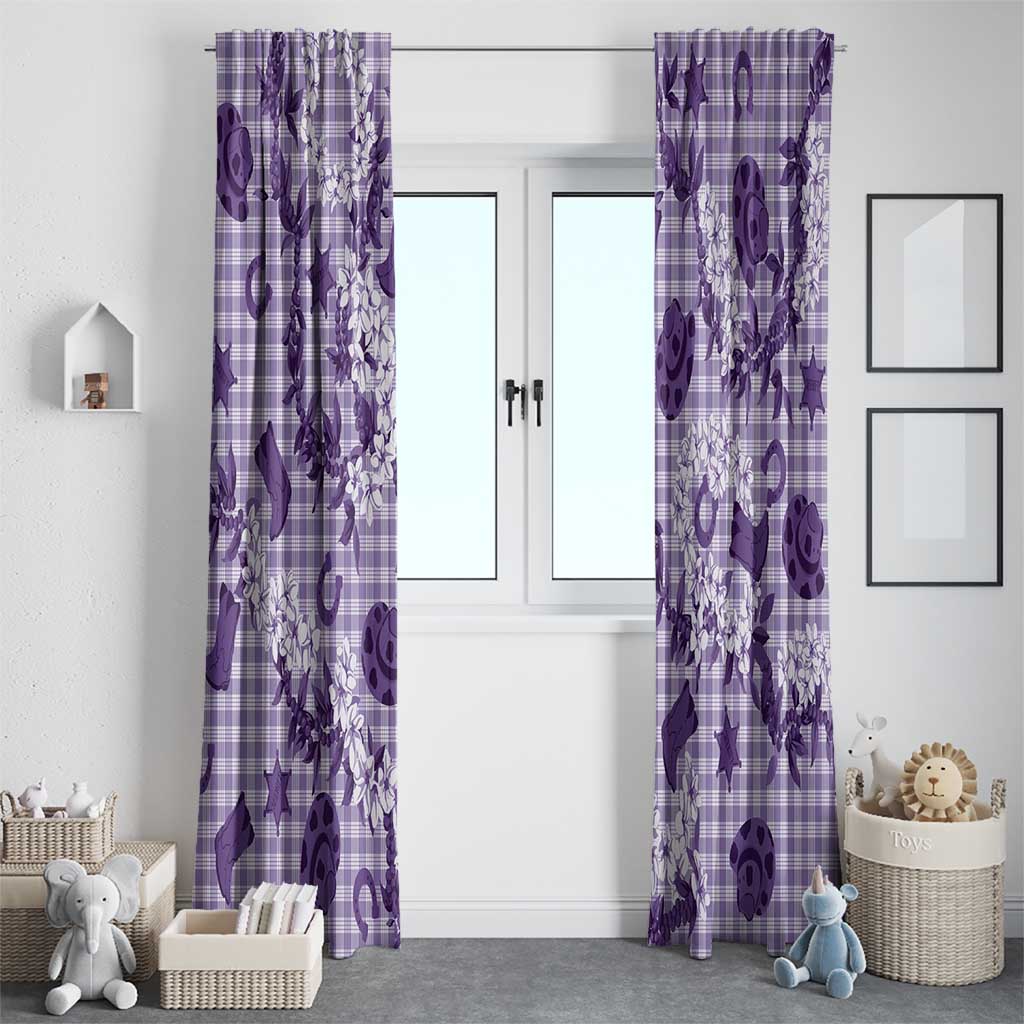 Mokihana Maile Ilima Leis Paniolo Palaka Window Curtain Hawaiian Poni Spirit - Polynesian Pride