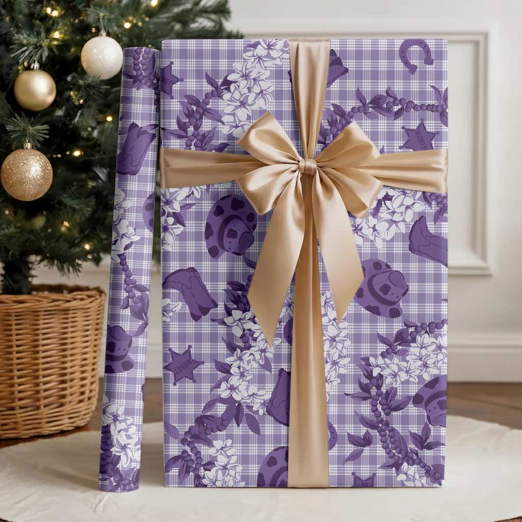 Mokihana Maile Ilima Leis Paniolo Palaka Wrapping Paper Hawaiian Poni Spirit - Polynesian Pride