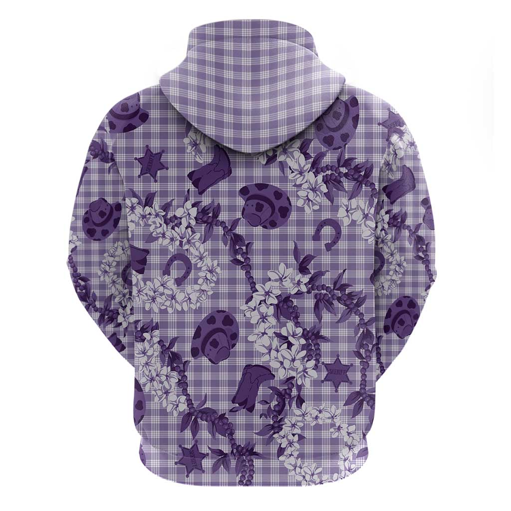 Mokihana Maile Ilima Leis Paniolo Palaka Zip Hoodie Hawaiian Poni Spirit - Polynesian Pride