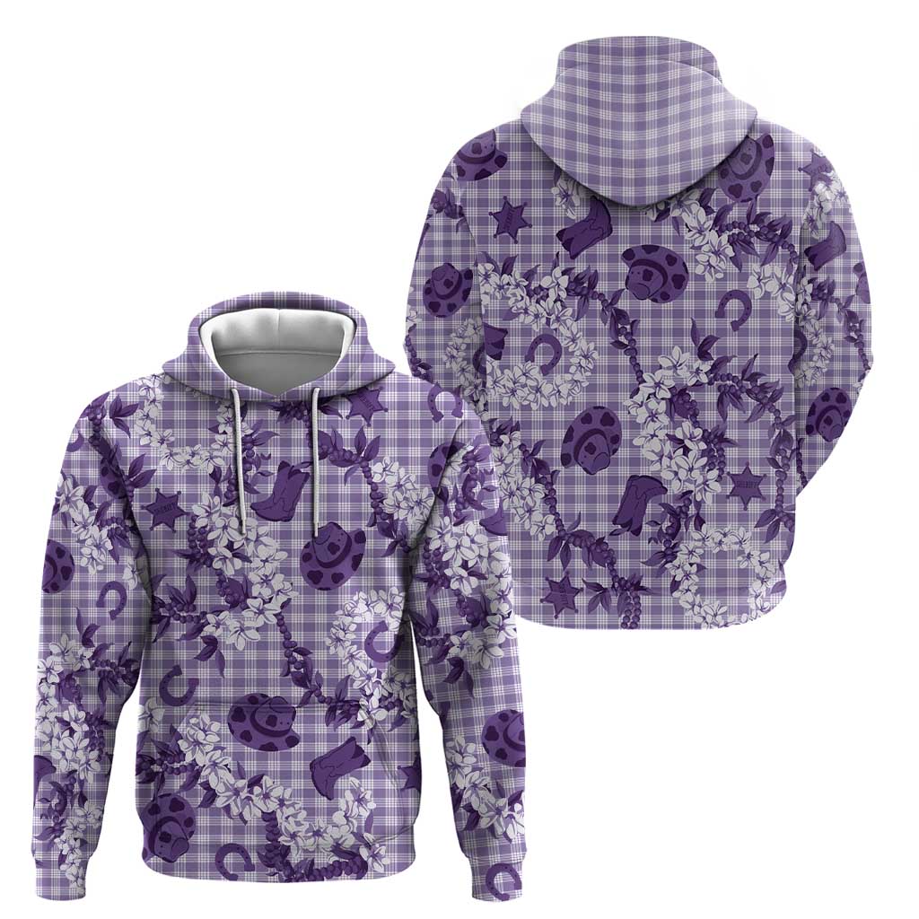 Mokihana Maile Ilima Leis Paniolo Palaka Zip Hoodie Hawaiian Poni Spirit - Polynesian Pride