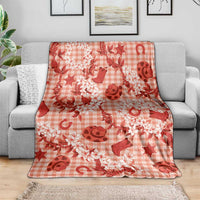 Mokihana Maile Ilima Leis Paniolo Palaka Blanket Hawaiian Ulaula Spirit - Polynesian Pride