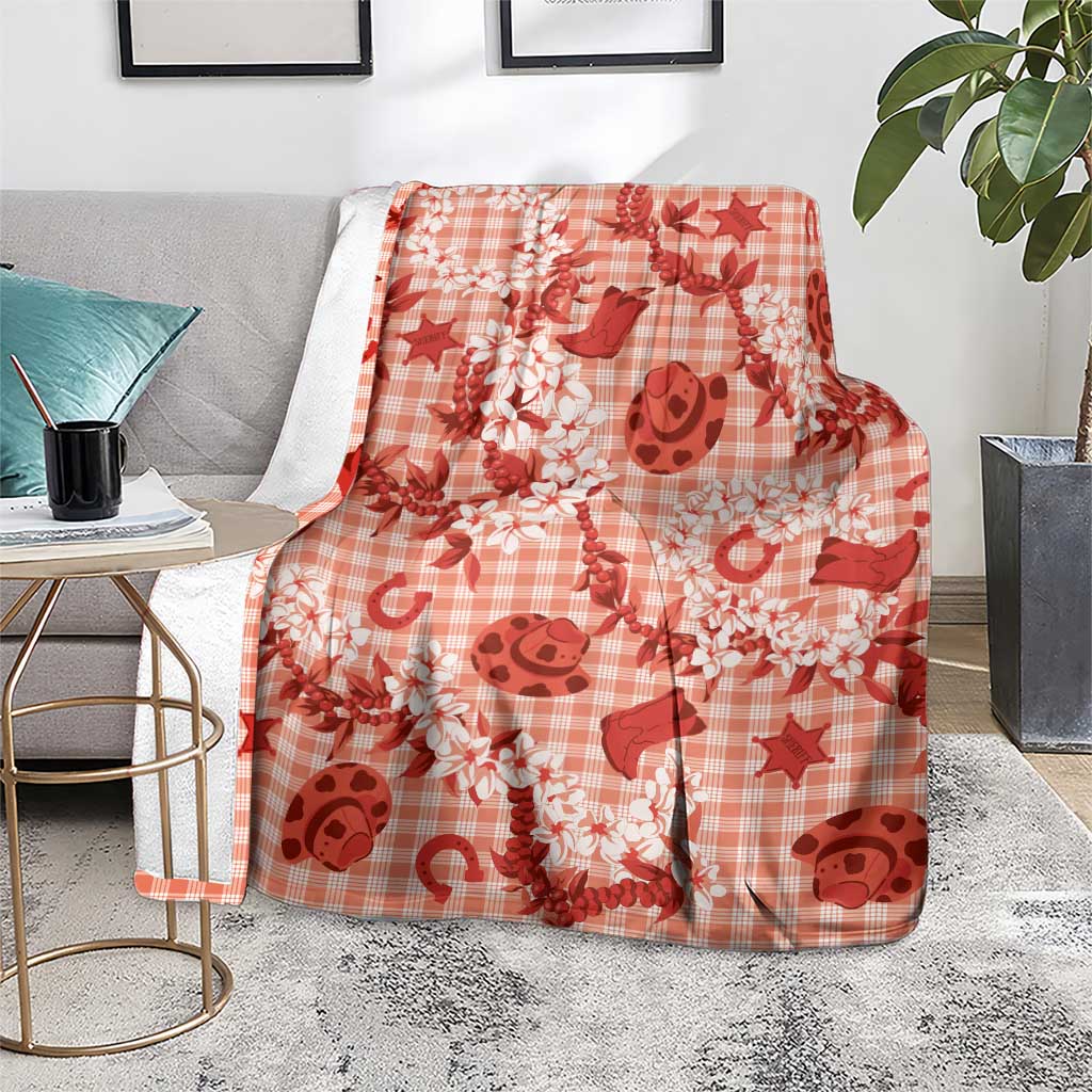 Mokihana Maile Ilima Leis Paniolo Palaka Blanket Hawaiian Ulaula Spirit - Polynesian Pride