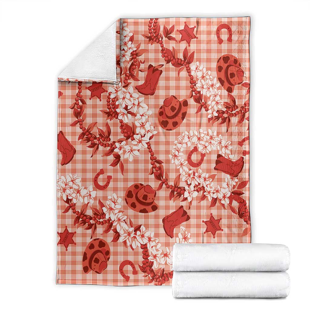 Mokihana Maile Ilima Leis Paniolo Palaka Blanket Hawaiian Ulaula Spirit - Polynesian Pride