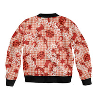 Mokihana Maile Ilima Leis Paniolo Palaka Bomber Jacket Hawaiian Ulaula Spirit - Polynesian Pride