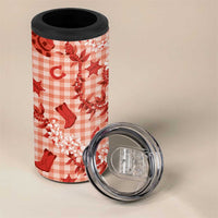 Mokihana Maile Ilima Leis Paniolo Palaka 4 in 1 Can Cooler Tumbler Hawaiian Ulaula Spirit - Polynesian Pride