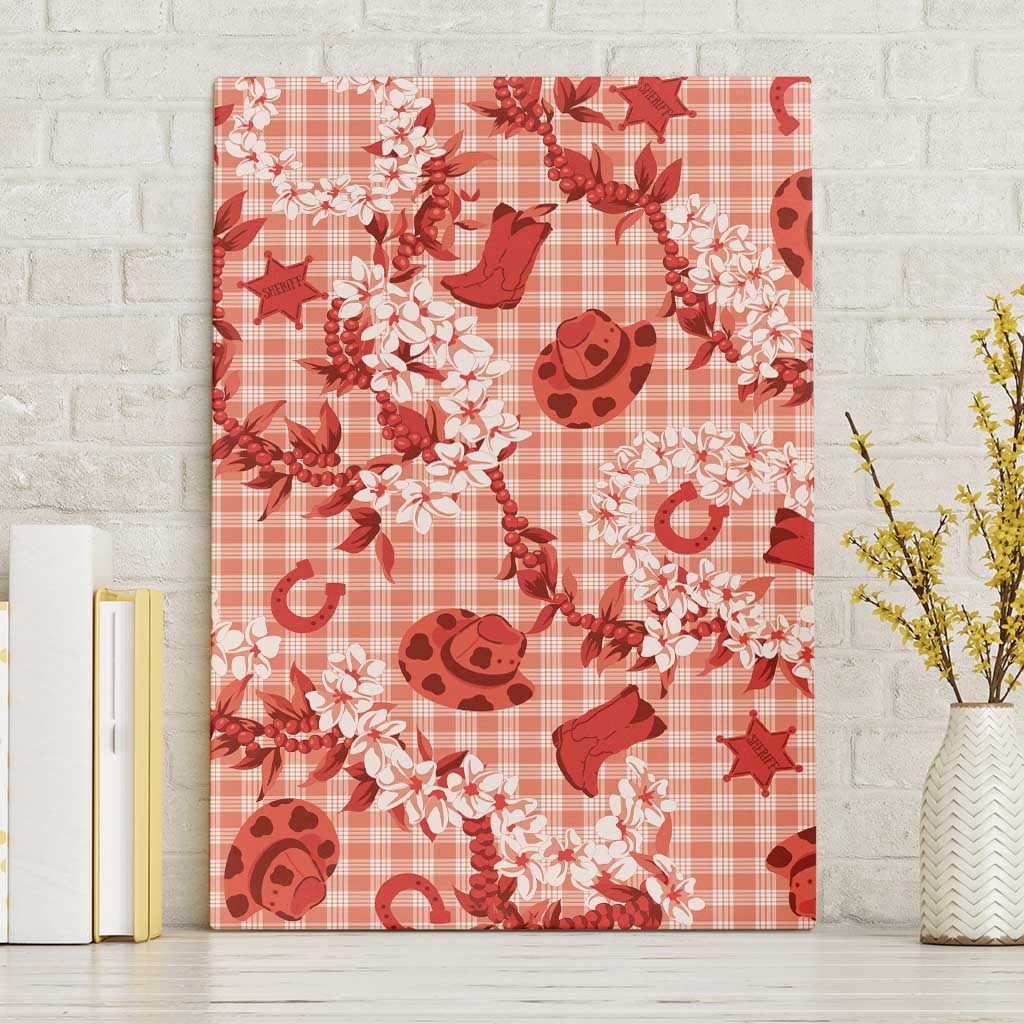 Mokihana Maile Ilima Leis Paniolo Palaka Canvas Wall Art Hawaiian Ulaula Spirit LT9 Without Frame Red - Polynesian Pride