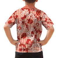 Mokihana Maile Ilima Leis Paniolo Palaka Family Matching Long Sleeve Bodycon Dress and Hawaiian Shirt Hawaiian Ulaula Spirit - Polynesian Pride