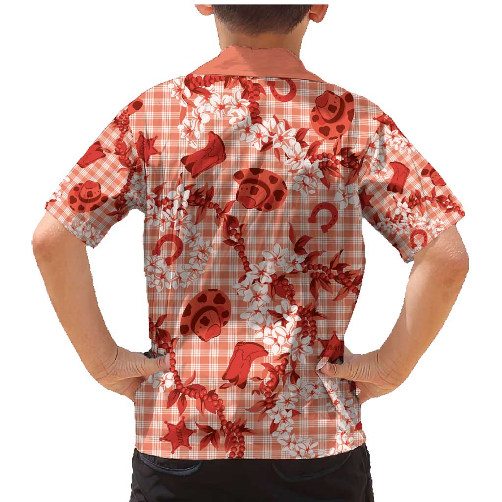 Mokihana Maile Ilima Leis Paniolo Palaka Family Matching Mermaid Dress and Hawaiian Shirt Hawaiian Ulaula Spirit - Polynesian Pride