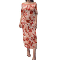 Mokihana Maile Ilima Leis Paniolo Palaka Family Matching Puletasi and Hawaiian Shirt Hawaiian Ulaula Spirit - Polynesian Pride