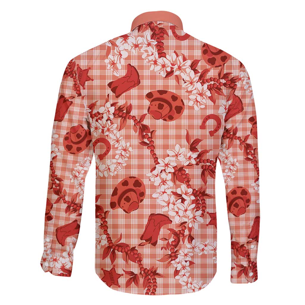 Mokihana Maile Ilima Leis Paniolo Palaka Family Matching Short Sleeve Bodycon Dress and Hawaiian Shirt Hawaiian Ulaula Spirit - Polynesian Pride