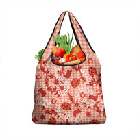 Mokihana Maile Ilima Leis Paniolo Palaka Grocery Bag Hawaiian Ulaula Spirit - Polynesian Pride