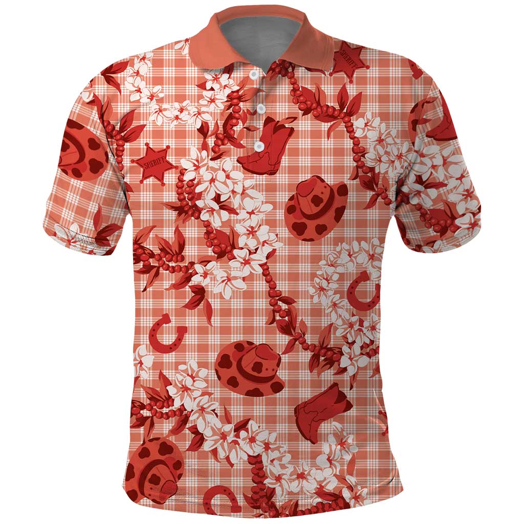 Mokihana Maile Ilima Leis Paniolo Palaka Polo Shirt Hawaiian Ulaula Spirit - Polynesian Pride