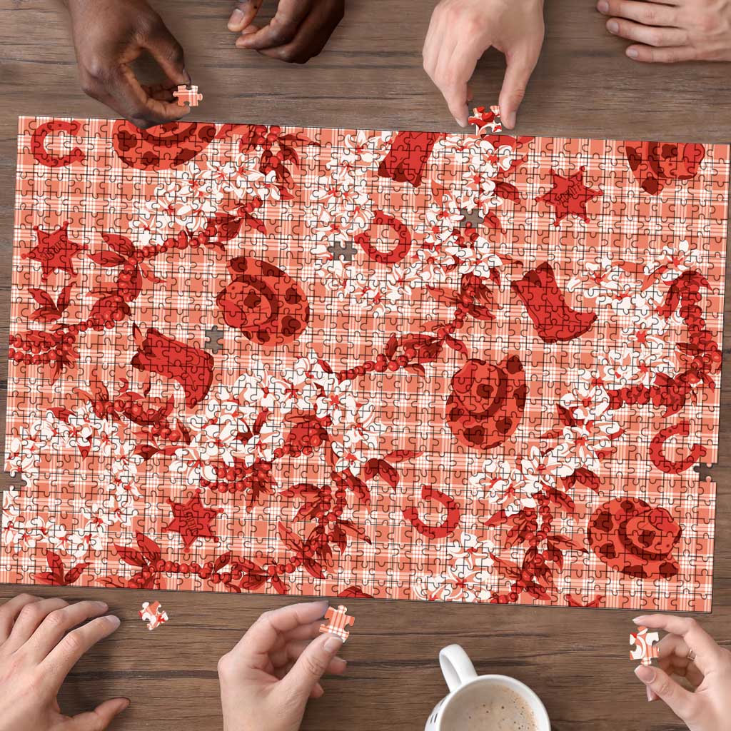 Mokihana Maile Ilima Leis Paniolo Palaka Puzzle Hawaiian Ulaula Spirit - Polynesian Pride