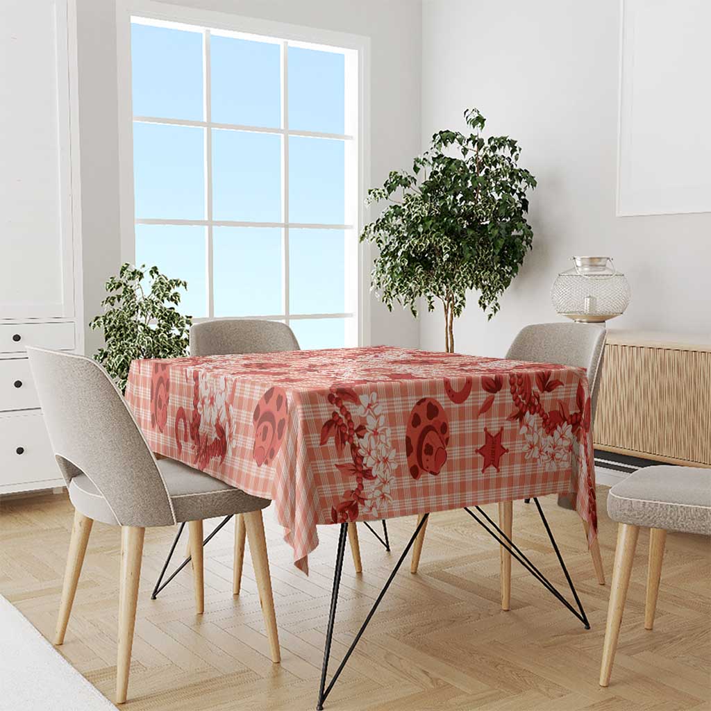 Mokihana Maile Ilima Leis Paniolo Palaka Tablecloth Hawaiian Ulaula Spirit - Polynesian Pride