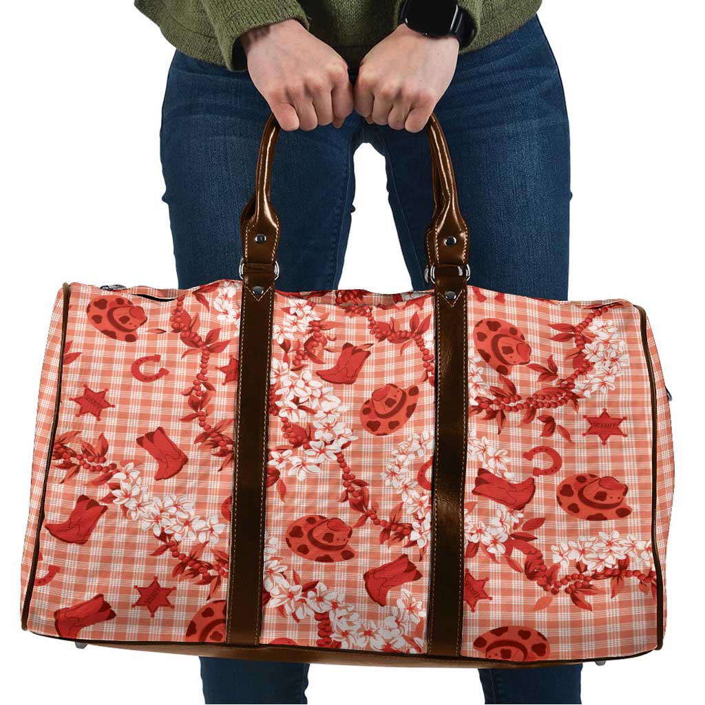 Mokihana Maile Ilima Leis Paniolo Palaka Travel Bag Hawaiian Ulaula Spirit - Polynesian Pride