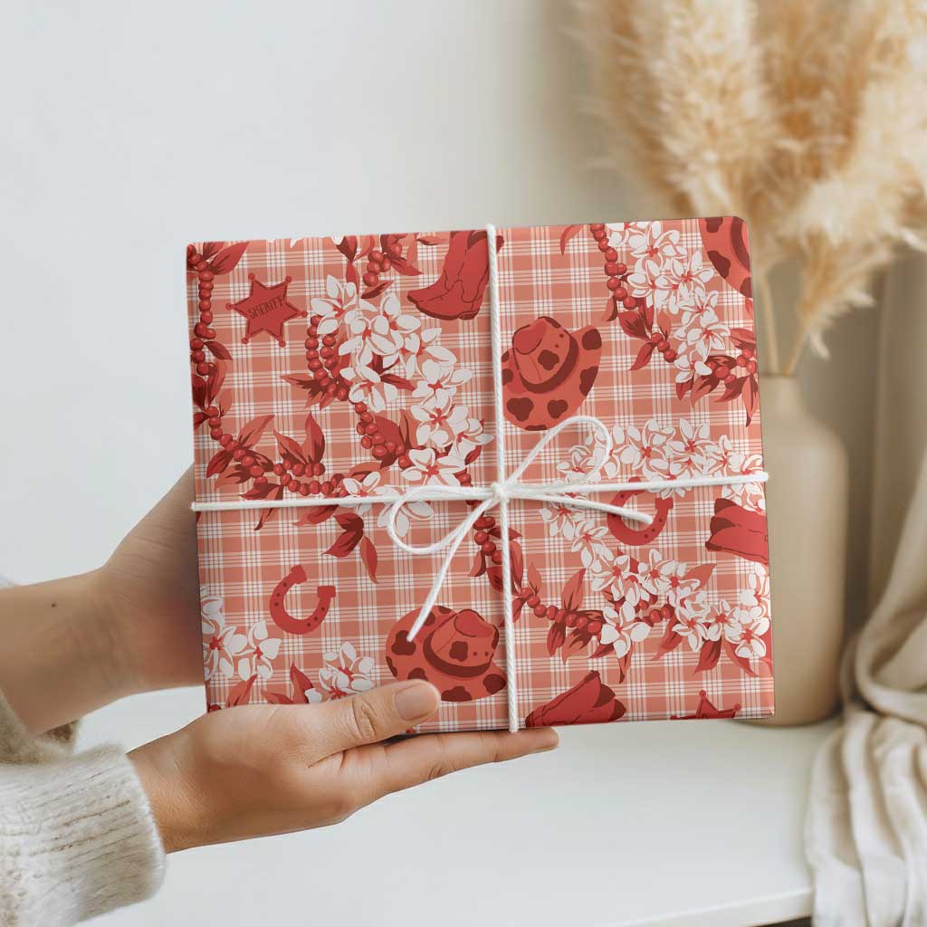 Mokihana Maile Ilima Leis Paniolo Palaka Wrapping Paper Hawaiian Ulaula Spirit - Polynesian Pride