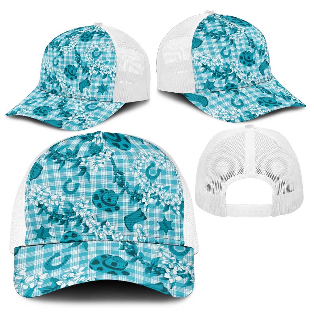 Mokihana Maile Ilima Leis Paniolo Palaka Baseball Net Cap Hawaiian Polu Opa Spirit - Polynesian Pride