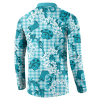 Mokihana Maile Ilima Leis Paniolo Palaka Button Sweatshirt Hawaiian Polu Opa Spirit - Polynesian Pride