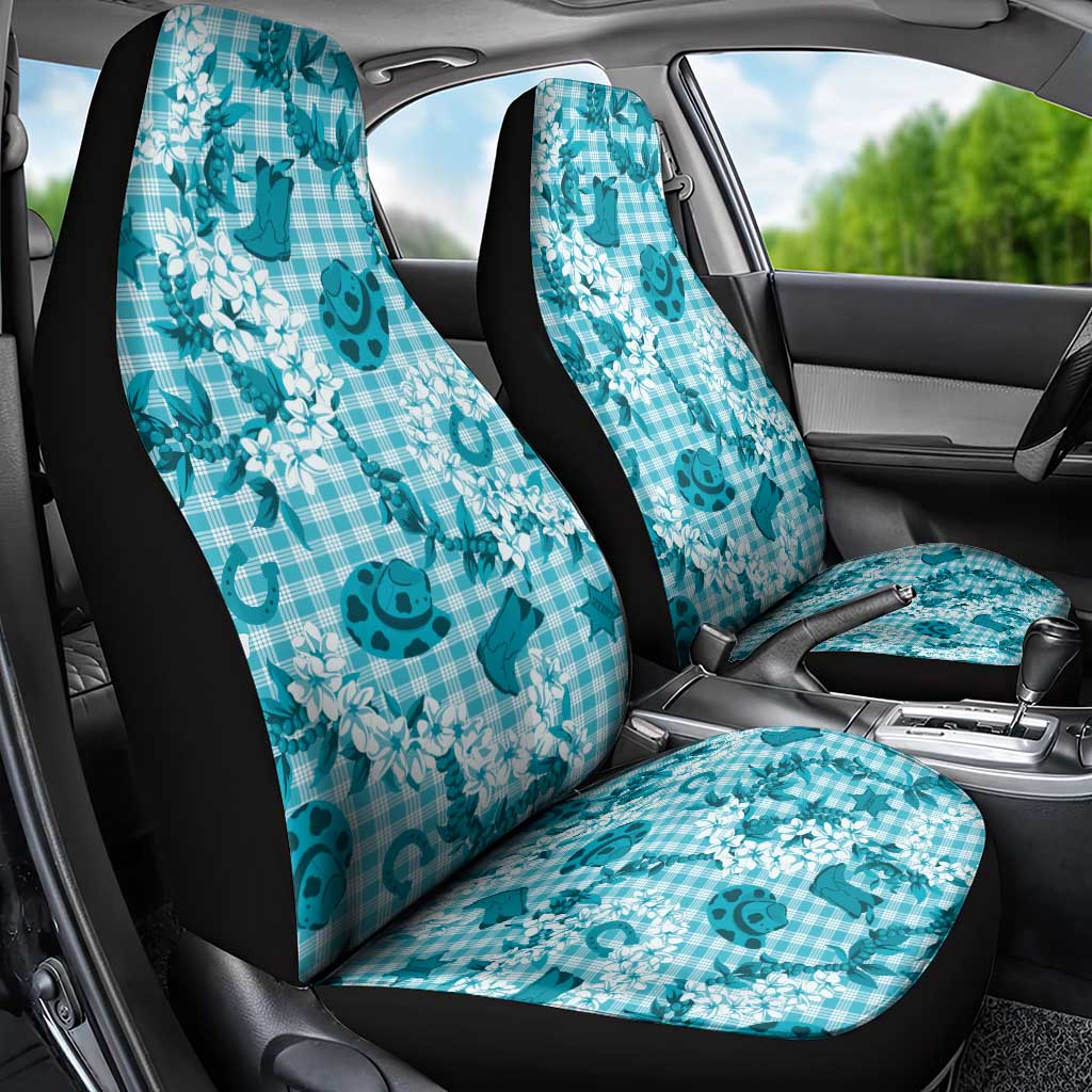 Mokihana Maile Ilima Leis Paniolo Palaka Car Seat Cover Hawaiian Polu Opa Spirit - Polynesian Pride