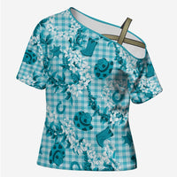 Mokihana Maile Ilima Leis Paniolo Palaka Cross Shoulder Shirt Hawaiian Polu Opa Spirit - Polynesian Pride