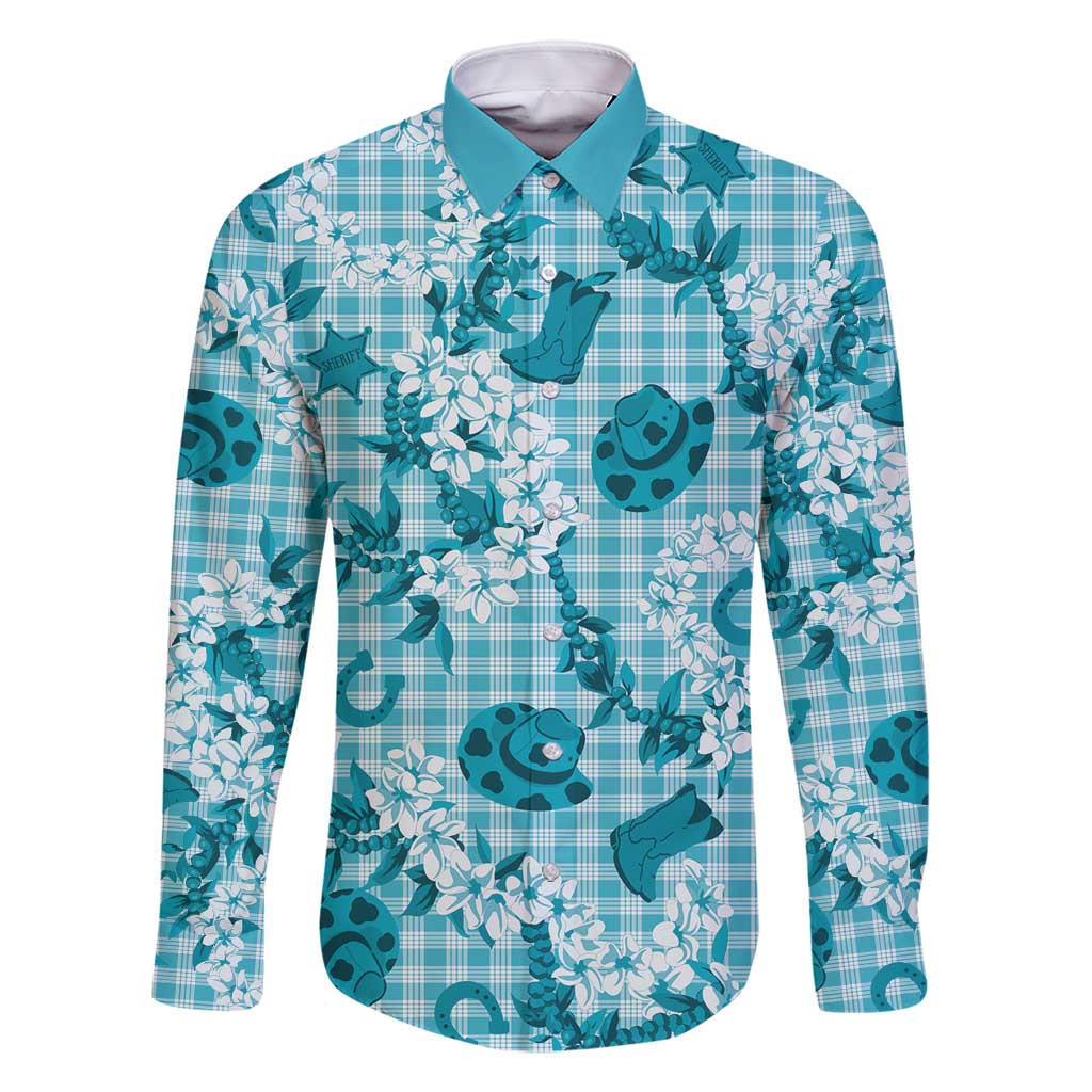 Mokihana Maile Ilima Leis Paniolo Palaka Family Matching Mermaid Dress and Hawaiian Shirt Hawaiian Polu Opa Spirit - Polynesian Pride