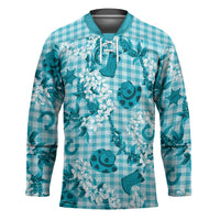Mokihana Maile Ilima Leis Paniolo Palaka Hockey Jersey Hawaiian Polu Opa Spirit - Polynesian Pride