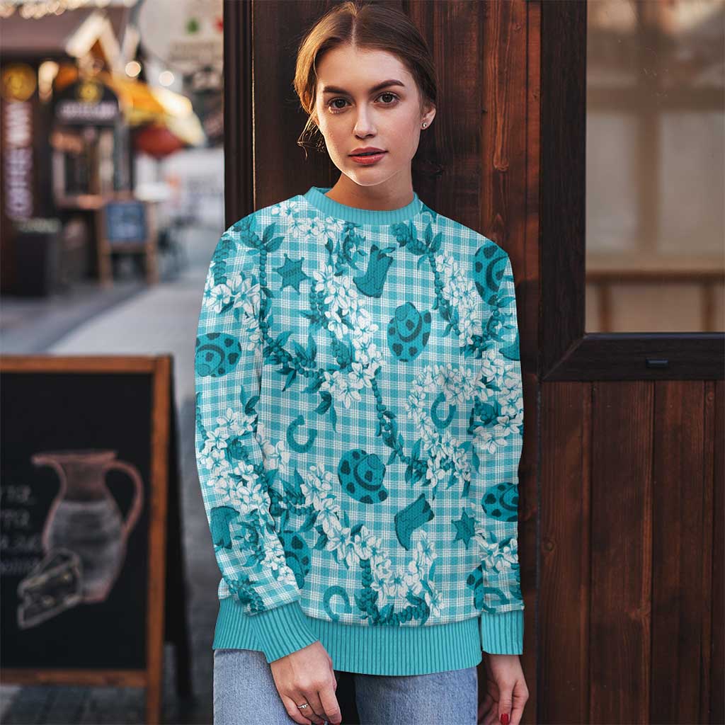 Mokihana Maile Ilima Leis Paniolo Palaka Ugly Christmas Sweater Hawaiian Polu Opa Spirit - Polynesian Pride