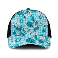 Mokihana Maile Ilima Leis Paniolo Palaka Mesh Trucker Cap Hawaiian Polu Opa Spirit - Polynesian Pride
