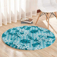 Mokihana Maile Ilima Leis Paniolo Palaka Round Carpet Hawaiian Polu Opa Spirit - Polynesian Pride