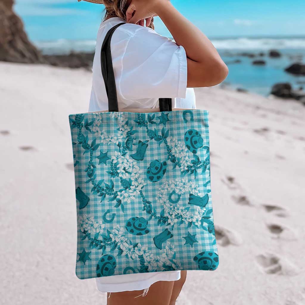 Mokihana Maile Ilima Leis Paniolo Palaka Tote Bag Hawaiian Polu Opa Spirit LT9 - Polynesian Pride