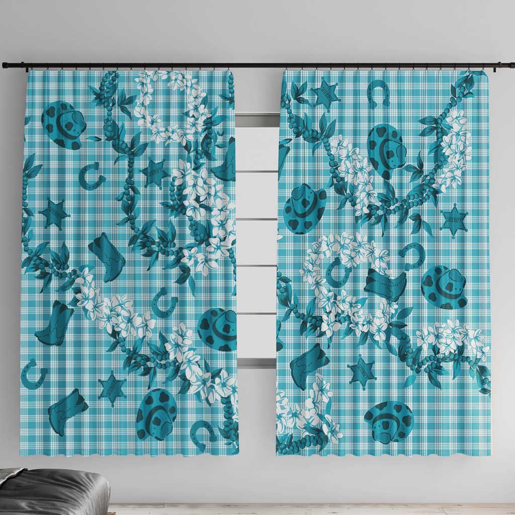 Mokihana Maile Ilima Leis Paniolo Palaka Window Curtain Hawaiian Polu Opa Spirit - Polynesian Pride