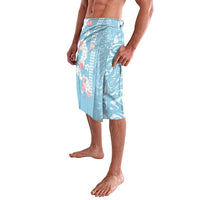 Blue Hawaii Anthurium Plumeria Lei Lavalava LT9 - Polynesian Pride