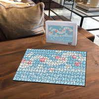 Blue Hawaii Anthurium Plumeria Lei Puzzle