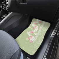 Leaf Green Hawaii Anthurium Plumeria Lei Car Mats