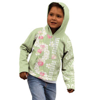 Leaf Green Hawaii Anthurium Plumeria Lei Kid Hoodie
