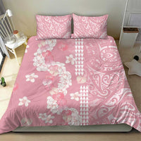Soft Pink Hawaii Anthurium Plumeria Lei Bedding Set LT9 - Polynesian Pride