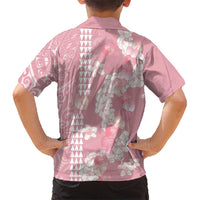 Soft Pink Hawaii Anthurium Plumeria Lei Family Matching Mermaid Dress and Hawaiian Shirt LT9 - Polynesian Pride