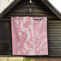 Soft Pink Hawaii Anthurium Plumeria Lei Quilt LT9 - Polynesian Pride