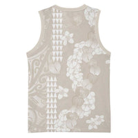 Suede Beige Hawaii Anthurium Plumeria Lei Basketball Jersey LT9 - Polynesian Pride