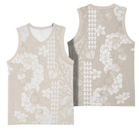 Suede Beige Hawaii Anthurium Plumeria Lei Basketball Jersey LT9 - Polynesian Pride
