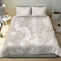 Suede Beige Hawaii Anthurium Plumeria Lei Bedding Set
