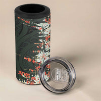 Hawaii Tartan With Hibiscus 4 in 1 Can Cooler Tumbler Polynesian Pattern Vintage LT9 - Polynesian Pride