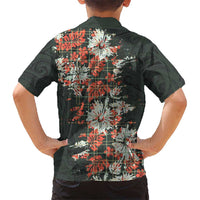 Hawaii Tartan With Hibiscus Family Matching Tank Maxi Dress and Hawaiian Shirt Polynesian Pattern Vintage
