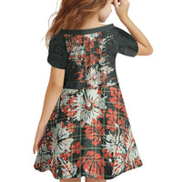 Hawaii Tartan With Hibiscus Family Matching Tank Maxi Dress and Hawaiian Shirt Polynesian Pattern Vintage